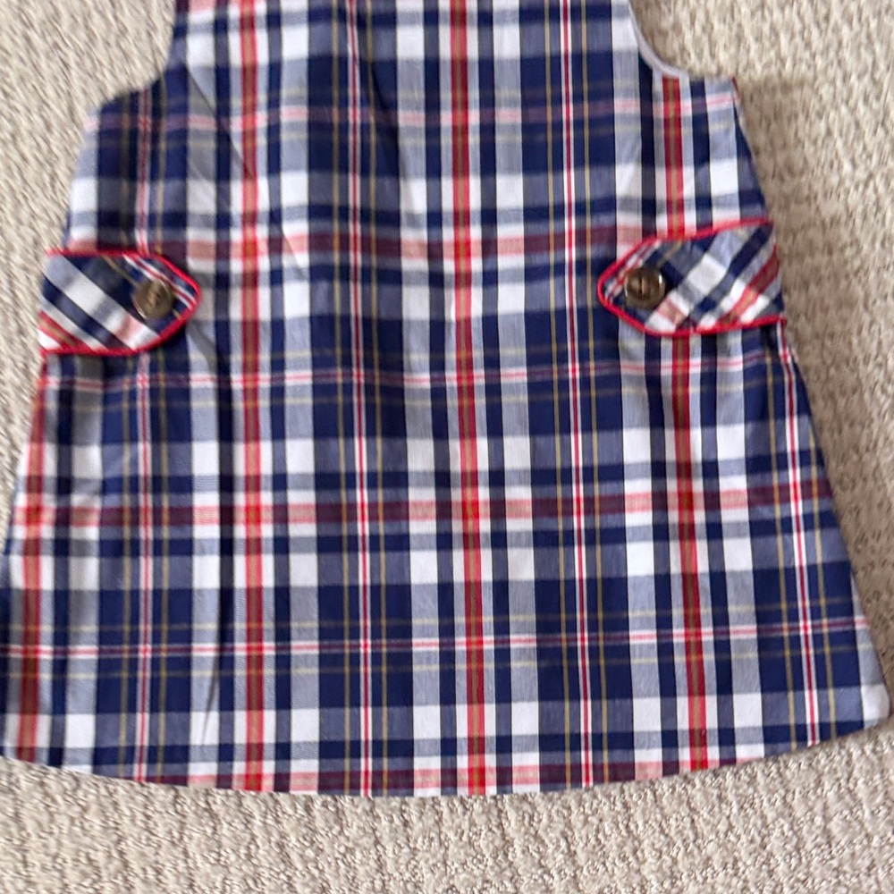 The Beaufort Bonnet Company Navy and Red Plaid Dress - Picture 6 of 6